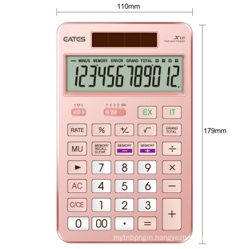 New Design 12 Digits Laser Engraving OEM LOGO Aluminum Calculator Gift Calculator